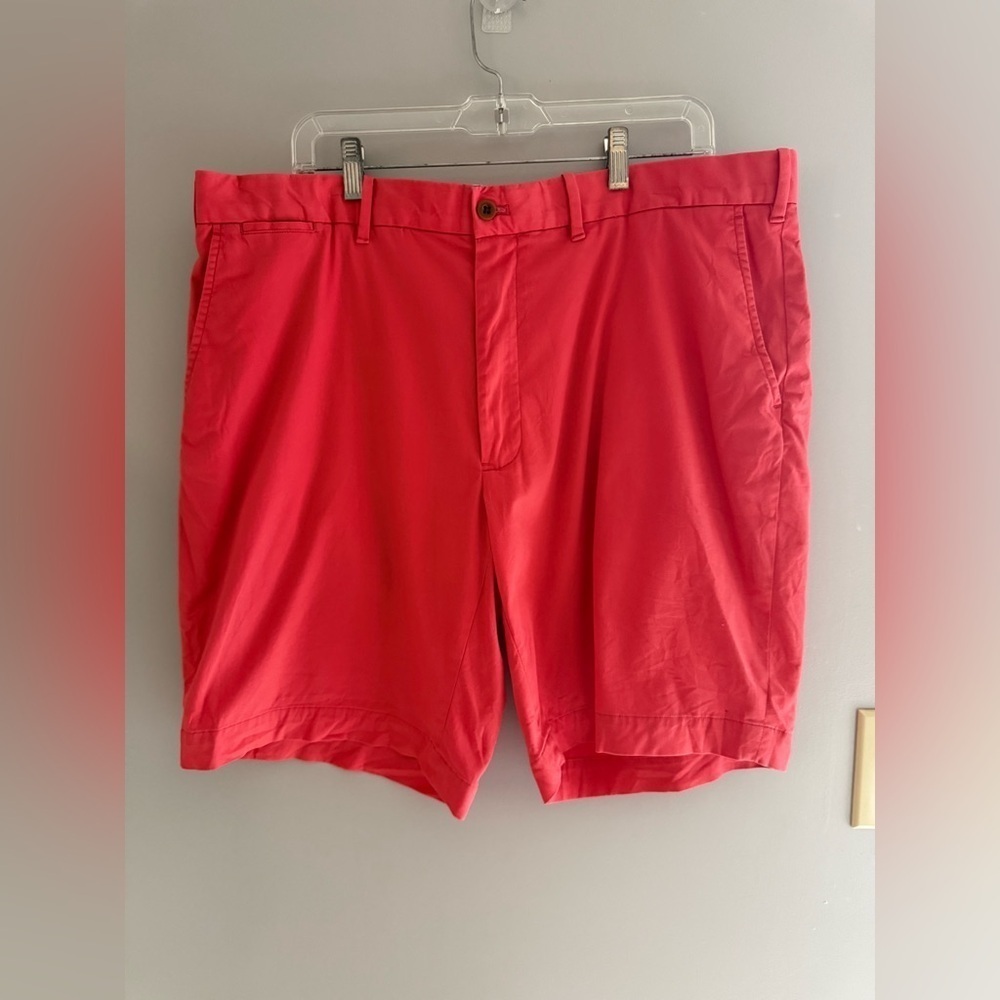 Polo Ralph Lauren Men Pink Chino Shorts SZ 38 Stretch Classic Fit Pockets Preppy